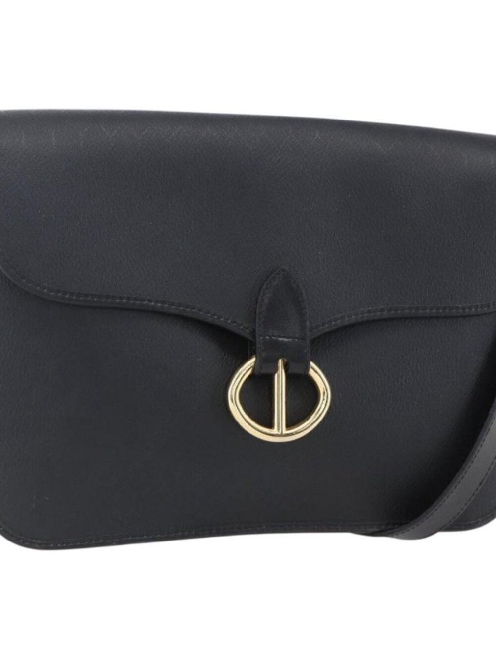 Christian Dior Honeycomb Canvas Shoulder Bag PVC Black Gold Auth ka361
